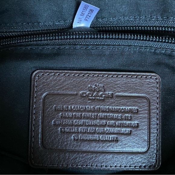 Coach Messenger Bag Mahogany Brown Leather with Woven Crossbody Strap - Picture 12 of 13